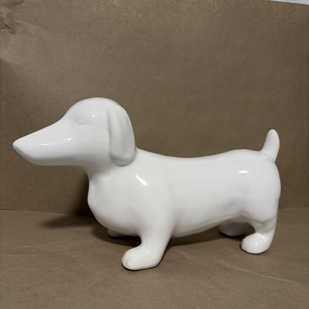 Ceramic Dachshund Figurine For Room Decor